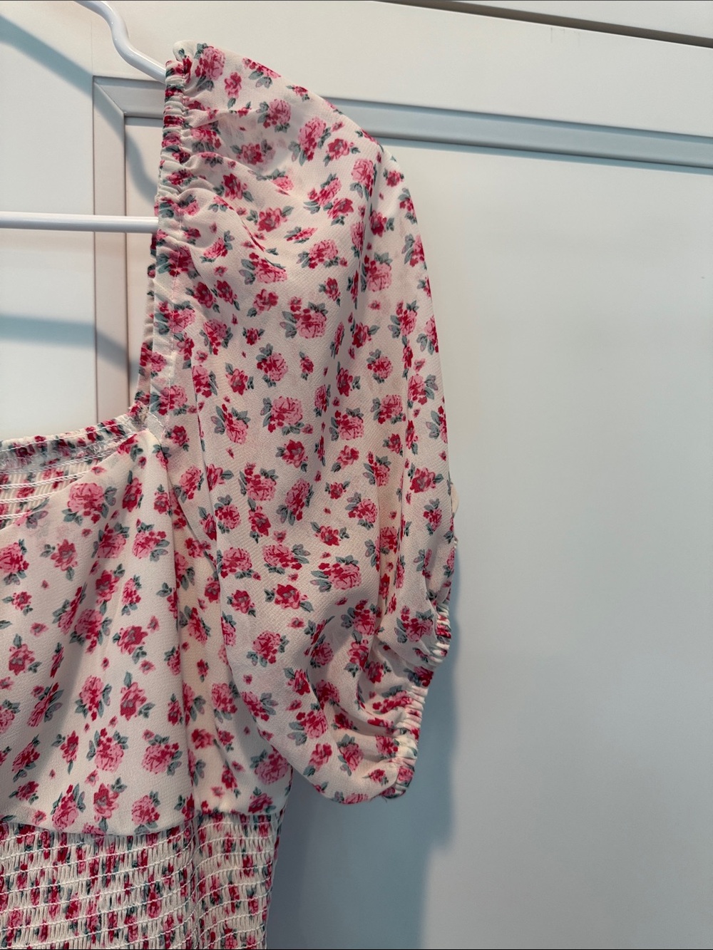 Altar'd State Ivory Maxi Dress with Pink Floral Print - Picture 6 of 6